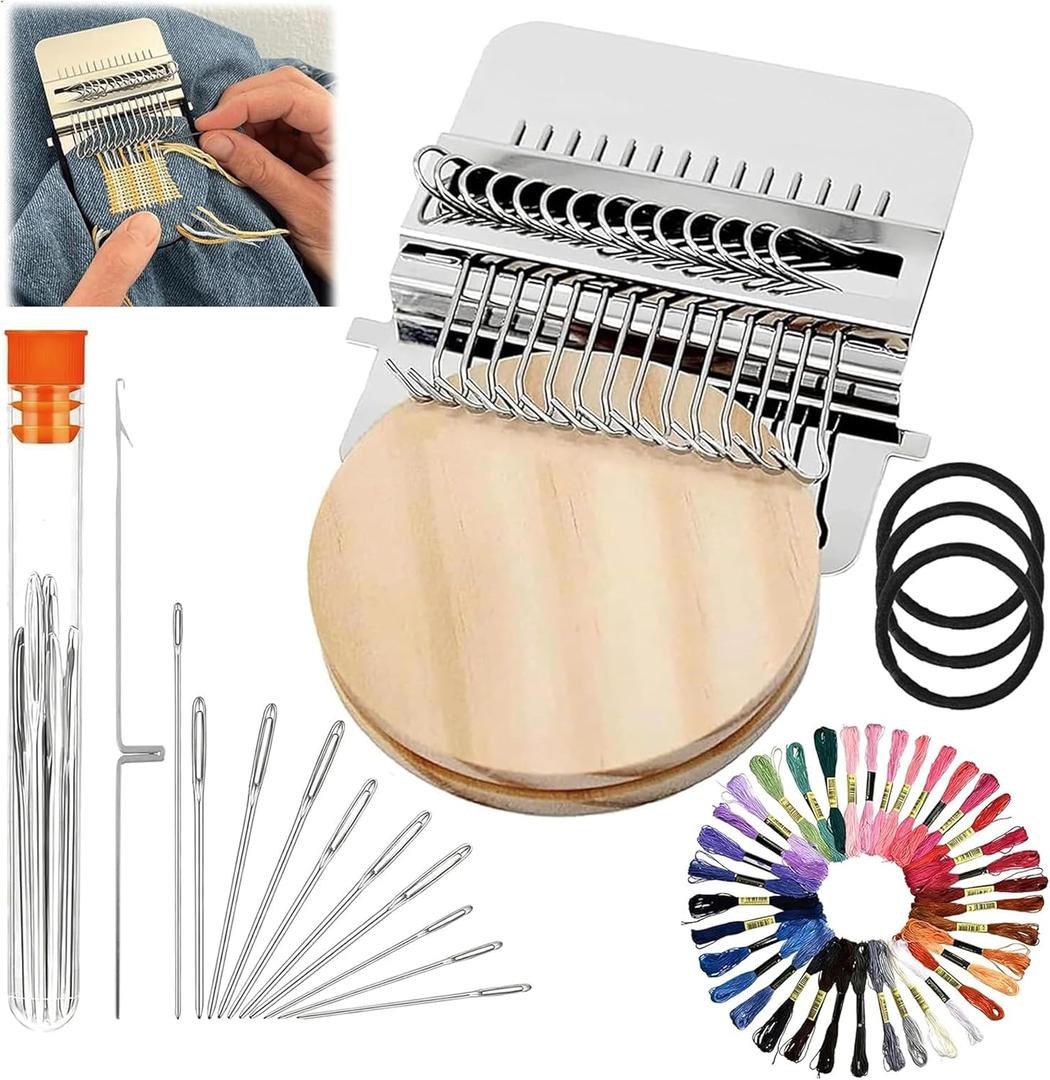 2026 New Knit Patch Kit-Knits Patchs Mending 2.0 Kits, Mini Portable Patch Set with 14 Hooks for Beginners and Craft Enthusiasts, and Stubborn Stains Into Beautiful (A-36 Colors Threads& 9 Needles)