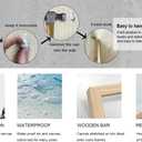 Funny Animals Bathroom Canvas Wall Art Penguin in Bathtub Wall Art Funny Animal Bathroom Painting Black and White Penguin Bathtub Pictures for Bath Restroom Wall Decor Framed 8X10 inch