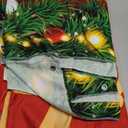 Renaiss Christmas Red Blackout Curtains Pine Branches Christmas Ornamental Balls Bedroom Window Curtains Grommet Thermal Insulated Window Drapes for Living Room 53Wx84L inches 2 Panels Set