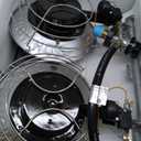 Buyplus Propane Heater 30,000BTU, Portable Outdoor Propane Heater with 3 Adjustable Modes & Safety Shut-off Valve, 30 Rotating Double Tank Top Tent Heater for Camping, Fishing, Outdoor Use, Red