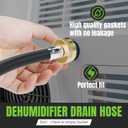 13FT Dehumidifier Drain Hose 3/4" FHT,Leakproof Dehumidifier Hose with Rustproof Durable Connector,Thickened drain hose for dehumidifier indoor,Perfectly Compatible with Most Brands of Dehumidifiers