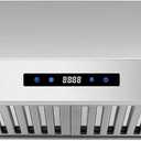 Under Cabinet Range Hood 30 inch, Kitchen Hood 900 CFM Stainless Steel with Touch Control,3 Speed Exhaust Fan,Time Setting, Dishwasher Safe Baffle Filters, Range Hoods Ductless Convertible Duct
