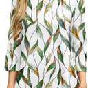 NORACORA Women's 3/4 Length Sleeve Crew Neck T-Shirt - Printed Casual Basic Tops (XL)