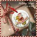 2 x KILYHOME Seahorse Christmas Ornament 2025 - Cute Beach Themed Animal Home Decoration, Funny Santa Ornament - Sea Horse Decor for Xmas Tree Hanging, Ideas for Seahorses Lovers