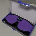 Voerou Bluetooth 3D Sleep Mask with Headphones, Wireless Adjustable Eye Mask Sleeping Headphones with Ultra-Thin HD Stereo Speakers, Suitable for Sleep Office Naps Travel, New Technology Gadgets (Light Purple)