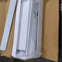 Zenna Home Over The Toilet Storage Cabinet, Wooden Bathroom Storage Organizer with Glass Doors and 3 Shelves, Bathroom Space Saver that Fits Above Toilet, White