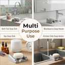 DOXOLOGY Gray Marble Soap Dish Bathroom Organizer - Resin Soap Dish with Rectangular Design 3.7" L x 2.8" W - Self Draining Soap Dishes Keeps Countertop Neat - Marble Look Soap Tray for Sink (Grey)