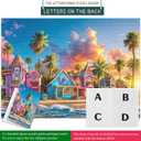 Puzzles for Adults 1000 Pieces,Romantic Beach Jigsaw Puzzle with 1:1 HD Poster, Perfect Interlocking No Dust, Stress Relief Ideal Gift for Family Games