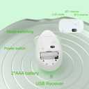 2.4GHz Wireless Mouse, Bluetooth Mouse Dual Channel, 1600DPI USB Mouse, Cute Big Ears Mouse Shape, Detachable Buttons for PC, Tablet, Laptop, Windows System (Green)