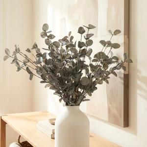 RyddeligHome 6 Branches Artificial Long Eucalpytus Stems for Tall Vase, Eucalyptus Centerpieces for Tables, 23" Dusty Green Faux Stems for Vase, Realistic Greenery Branches Fillers for Home Dcor