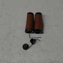 Bike Grips 2PCS 90mm Length Bike Handlebar Grips Short Mini Bicycle Handlebar Grips Two-Color Rubber Ergonomic Design (Hand-Sewn ATF Leather(Brown 90mm)