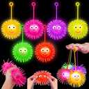 24 PCS Light Up Balls Party Favors for Kids 4-8 8-12 Sensory Squeeze Toys Bulk LED Puffer Balls Classroom Prizes Goodie Bags Stuffers Pinata Fillers Birthday End of Year Student Return Gifts