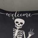 Skull Doormat Funny Halloween Skull Welcome Door Mat,Living Room Kitchen Floor Mat Home Halloween Indoor Outdoor Decoration 17 x29 Inch