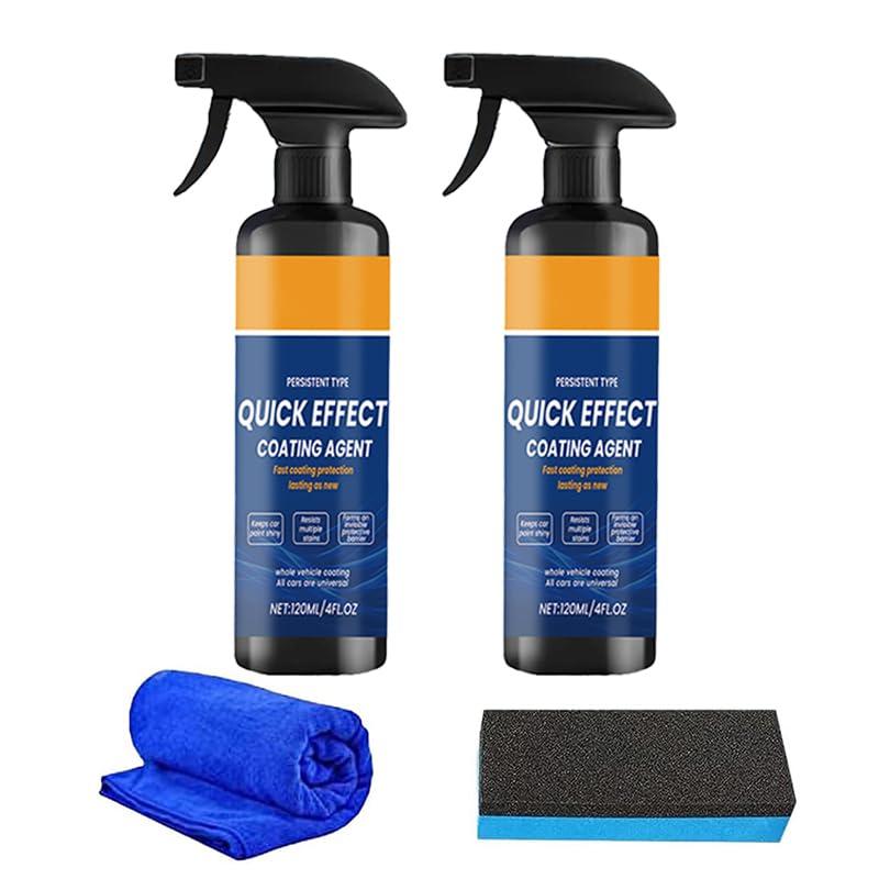 Car Nano Quick-Coat Restore-Coating Spray, 2026 Upgrade Nano Quick Coat Restore - Quick Effect Coating Agent for Car, Car Coating Spray for Shine & Protection (2PCS)