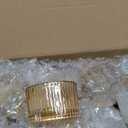 24 pcs Tealight Gold Candle Holders, Votive Tea Light Candle Holder Glass for Gold Centerpieces Fall Wedding Table Decor, Party Supplies, Home Decor