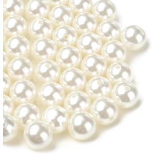 DanLingJewelry 120Pcs 20mm White Acrylic Pearl Beads Imitation Pearl Round Beads for DIY Craft Necklaces Bracelets Jewelry Making (120pcs - 20mm round - white)
