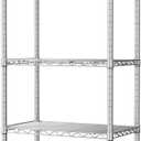 SINGAYE 5 Tier Adjustable Storage Shelf Metal Storage Rack Wire Shelving Unit Storage Shelves Metal 660Lbs Capacity 23.6" L x 14" W x 59.1" H for Pantry Closet Kitchen Laundry Silver