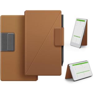 Ayotu Case for Remarkable Paper Pro Move 7.3" with Multi-Angle Stand, 1:1 Fit Smart Folio Cover with Auto Wake/Sleep | PU Leather Cover | Microfiber Lining | Strong Magnet (D-Leathers Brown)