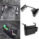 PIMCAR 2-Piece Upgrade Tray Organizer Set for Jeep Wrangler JL/JLU (2018-2025) & Gladiator JT (2020-2025) - Gear Shift Side and Center Console Hanging Storage Box, Durable Interior Accessories (Gear Shift Side Tray & Hanging Tray)