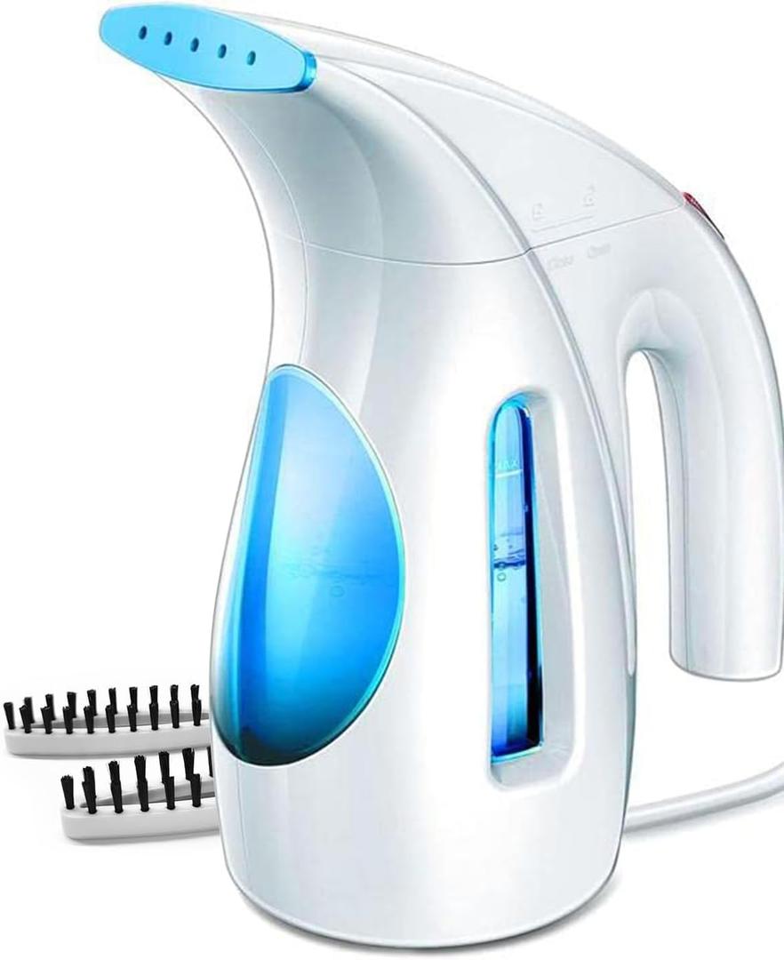 HiLIFE Steamer for Clothes, Portable Handheld Clothing Steamer, 240ml Big Capacity, 700W, Strong Power, Fabric Quick Wrinkle Remover for Home, Office(ONLY FOR 120V)-Maya Blue