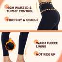 NexiEpoch Fleece Lined Leggings Women - High Waisted Winter Yoga Pants Tummy Control Soft Thermal Warm for Hiking Workout (Black)