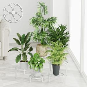 5 Pack Heavy Duty Metal Iron Plant Stand,Anti-Rust Iron Flower Pot Stand Holder for Multiple Display Plant Racks,Potted Plant Shelf for Living Room Balcony