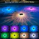 Solar Floating Pool Lights, IP68 Waterproof RGB Pool Lights with Top & Bottom Glow, 2 Pack 4.4in LED Solar Powered Floating Light with Remote for Inground/Above Ground Swimming Pool Bathtub Pond