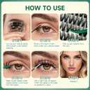 KEYYOU Flaunt Lash Clusters Flora Eyelash Clusters D Curl Cluster Eyelash Extensions 8-18mix False Eyelashes 144pcs Classic Wispy Natural Lash Cluster with SpikesF01