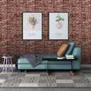 20PCS 3D Wall Panels Peel and Stick Foam 3D Brick Wallpaper Peel and Stick Red Faux Stone Wall Panel Self-Adhesive Wallpaper (20PCS, Red)