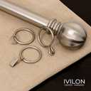 Ivilon Drapery Curtain Clip Rings - Clips Ring for Panels 1.7", Set of 14 Warm Gold