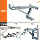 Ladder Jacks Scaffold Bracket, Two-Rung Short Body Extension Ladder Jack for Working Stage (1 Pair)