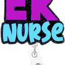 Pack of 2, Arakulago Er Nurse Badge Reel Retractable Nursing Student Nurse Badge Holder with ID Clip Accessories RN CNA Doctor Hospital Medical Assistant Glitter Acrylic Name Badge Clip ID Tag Card Glp69L