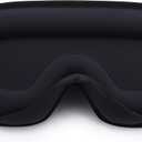 Sleep Eye Mask, Zero Pressure Sleeping Eye Mask, Light Blocking 3D Contoured Sleep Mask for Side, Back Sleepers, Memory Foam Sleep Mask for Men Women, Eye Cover for Sleeping, Black