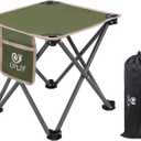 Opliy Camping Stool, 13.5 inch Folding Small Chair Portable Camp Stool for Camping Fishing Hiking Gardening and Beach, Camping Seat with Carry Bag (Green)