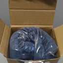 Phantoscope Pack of 2 Velvet Decorative Throw Pillow Covers Soft Solid Square Cushion Case for Couch Dark Blue 20 x 20 inches 50 x 50 cm