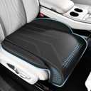 FLORICH Car Seat Extender Leg Support Cushion for Driver Seats Office Chair, Leather Memory Foam Widened seat Cushion for Long Drivers Universal Car Seat Cushion Legs Rest Pads-Dark Black, Normal