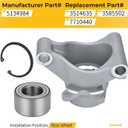 M MATI Left Hand Wheel Carrier with Bearing Kit for Polaris Sportsman 500 700 800 2006-2013 RZR 800 2008-2014 5134984 3514635 3585502 7710440