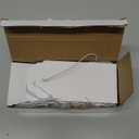 White Shipping Tags with Elastic String - Coideal 60 Pcs Blank Paper Hang Tags Attached Reinforced Hole Strung Cardstock for Labeling Price Inventory Luggage 4 3/4" x 2 3/8"