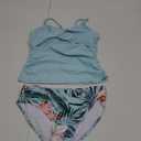 Girls Swimsuit 2 Piece Bathing Suit Criss Cross Ruched Girl Tankini Sets Printed Girls' Swimwear for 9-18 Years 15-16y