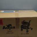 Walkers for Seniors, Rollator Walker with Seat, 350 lb Weight Capacity, 18" Big Seat, 8" All-Terrain Wheels, 6-Level Adjustable Height, Lightweight Aluminum Frame Rollator Walkers for Seniors (Red)