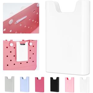 2 x Silicone Phone Holder for Bogg Bags, Attachment for Beach Bags, Phone Holder for Bogg & Similar Beach Bags, Compatible with Most Mobile Phones, White