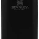 Stanley Classic Easy Fill Wide Mouth Flask 8 oz | Leakproof Hip Flask | Hinge Connected Never Lose Cap | Insulated Stainless Steel Liquor Container | BPA-Free | Matte Black