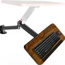 Keyboard Tray Wall Mount, Sit-Stand 26 Inch Keyboard and Mouse Tray, Height Adjustable Typing Platform for Office, Medical, Industrial Operation and Sim Racing