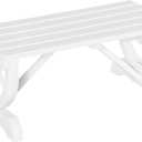 Outsunny 2-Person Wooden Garden Bench, Outdoor Wagon Wheel Porch Bench for Backyard Garden, Support 550 LBS, Rustic Country Style Patio Furniture, White