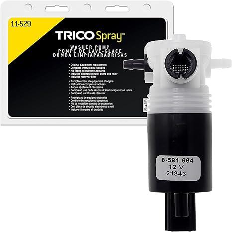 TRICO Spray Automotive Replacement Windshield Washer Pump (11-529) Fits Select Chrysler, Dodge, Ford, Jeep, Land Rover, and Lincoln Model Years