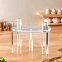 Drink/Beverage Dispenser Stand for Parties & Catering | No Tools Assembly, Interlocking Design | Acrylic Construction Holds 7.87" Dispensers | Sturdy Base for Home, Bars, Events