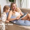 Momcozy Pregnancy Pillow for Sleeping, Dreamlign U Pro Maternity Pillow with Adjustable Leg Pillow, Removable Cover - Support for Back, Hip, Belly, Legs for Pregnant Women, 50-72 Inch Full Body Pillow