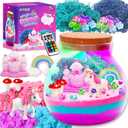 Jumlys Light Up Unicorn Terrarium Kit for Girls, DIY Unicorn Art and Crafts Kit, Ideal Christmas, Birthday Gifts for Kids 4-12