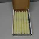 12 Pcs Flameless Taper Candles with Remote Timer Dimmer, 9.6 inches Ivory Plastic LED Candlesticks, Battery Operated Led Warm Light Window Candles, for Wedding Home Christmas Decoration