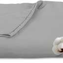 Royale Linens 300 Thread Count 100% Long Staple Combed Cotton Flat Sheet - Super Soft - Top Sheets - Queen Flat Sheet Sold Separately - Breathable, Cool & Crisp Percale Sheets Only (Queen, Silver)